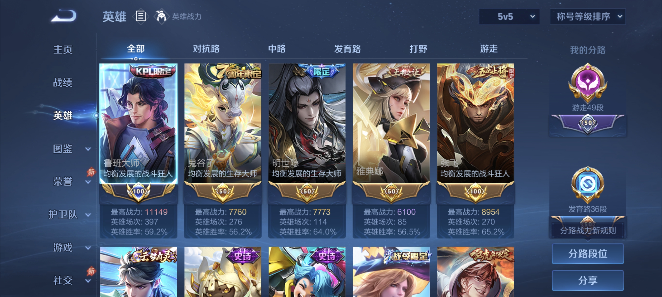 WZLX4341303王者荣耀账号详情图2