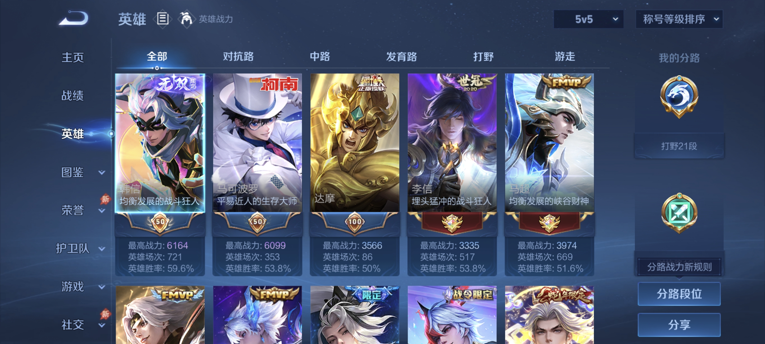 WZLX4341302王者荣耀账号详情图2