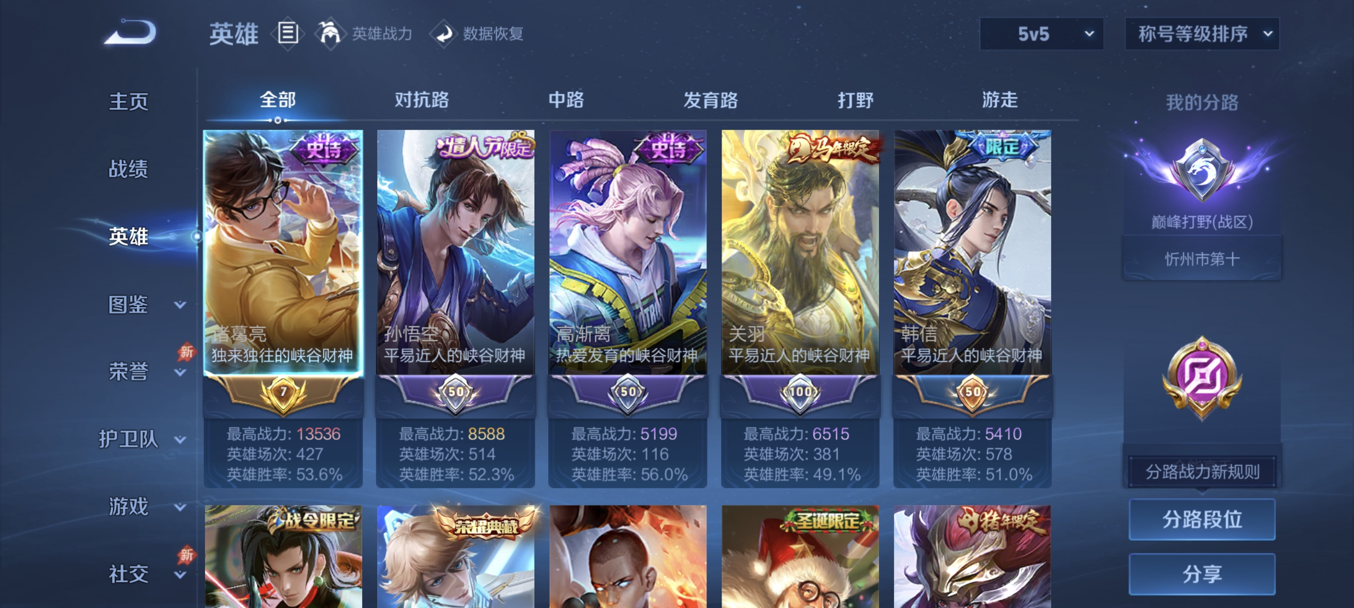 WZLX4349639王者荣耀账号详情图2