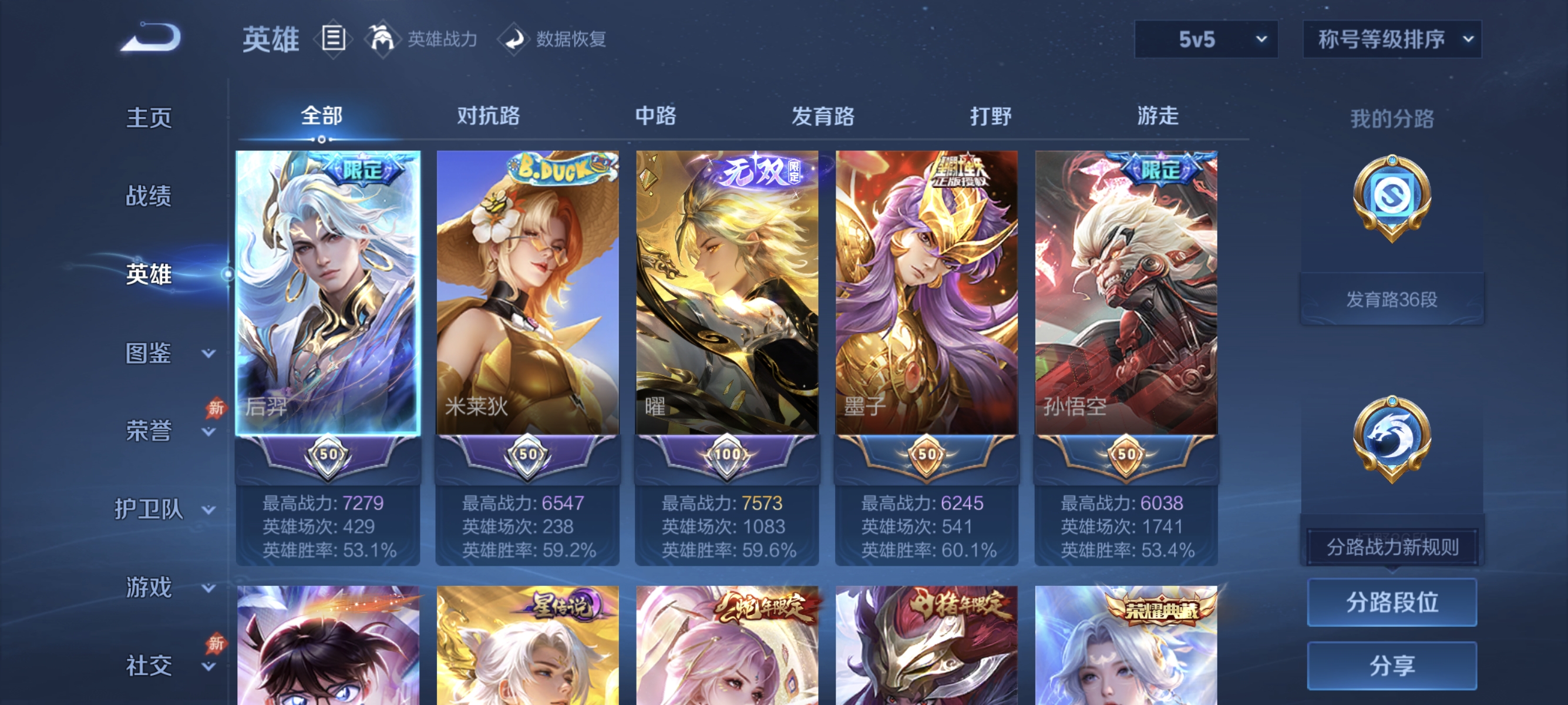 WZLX4349500王者荣耀账号详情图2