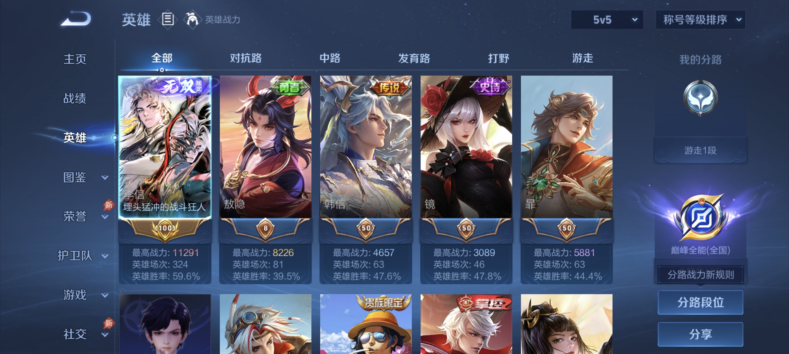 WZLX4355121王者荣耀账号详情图2