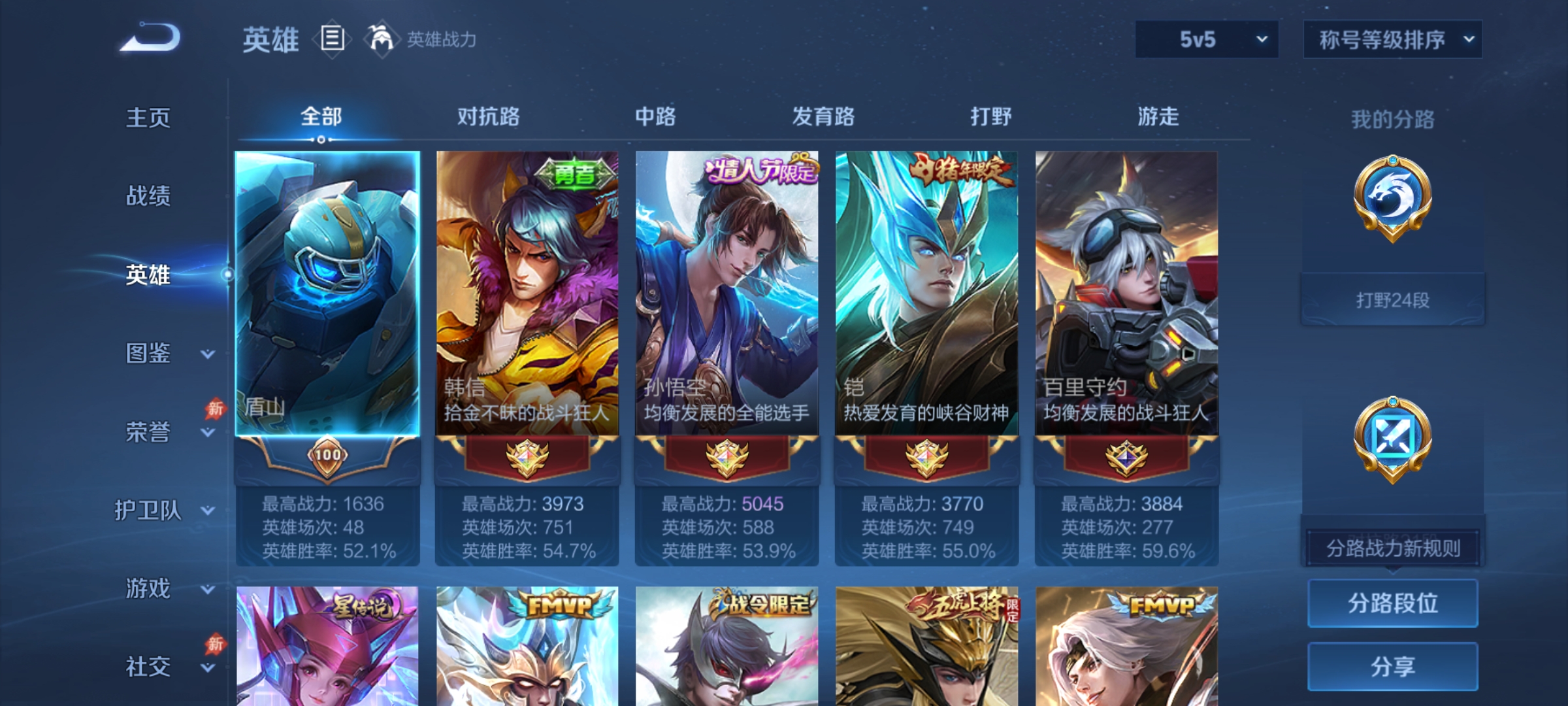 WZMMN4567056王者荣耀账号详情图3