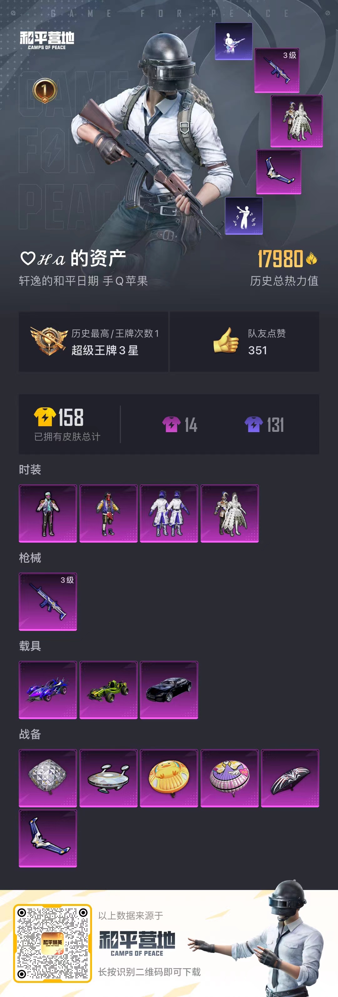 HPQM3242620和平精英账号详情图19 HPQM3242620和平精英账号详情图19