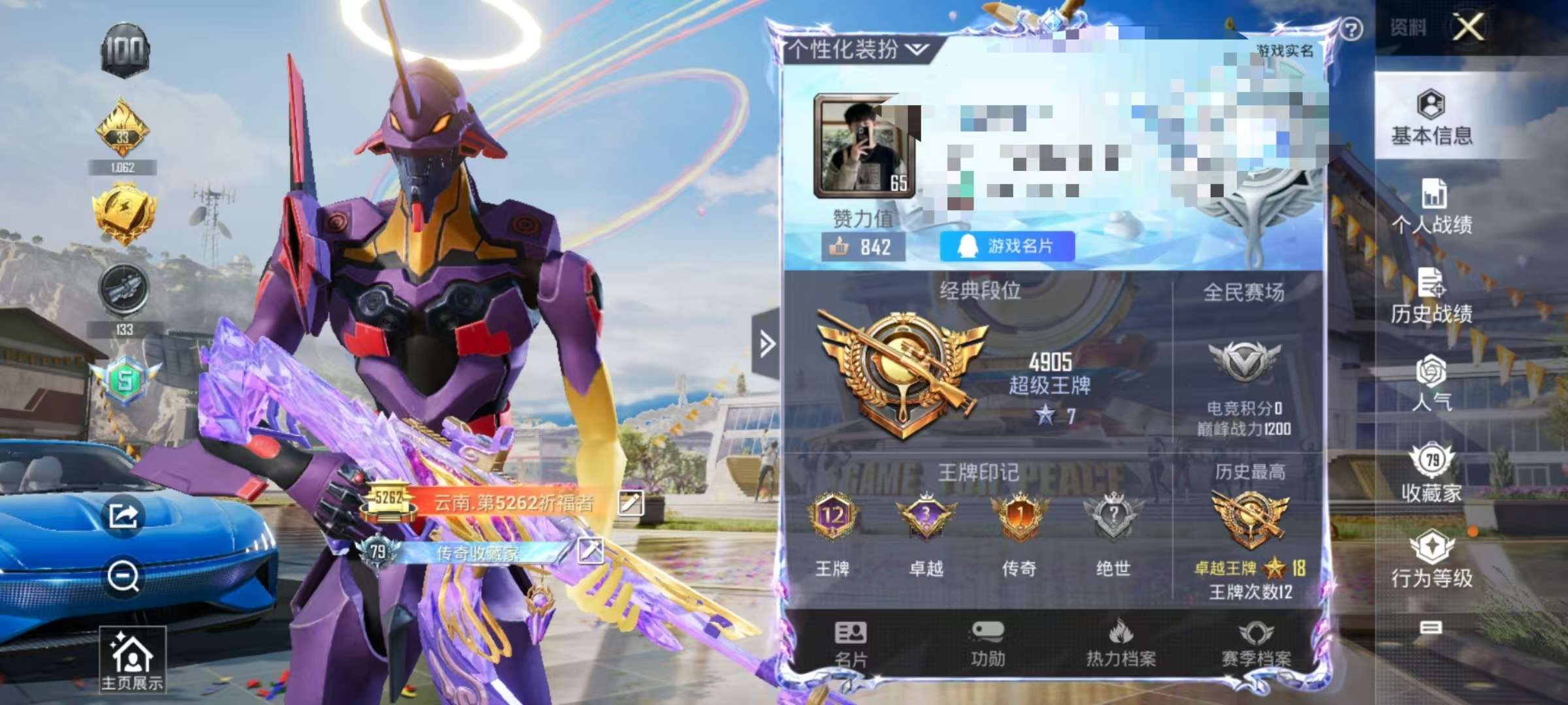 HPQM3118114和平精英账号详情图1