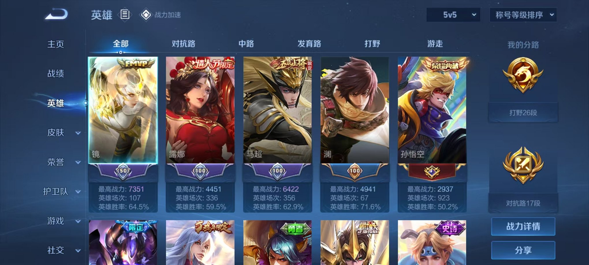 WZQM389197王者荣耀账号详情图5