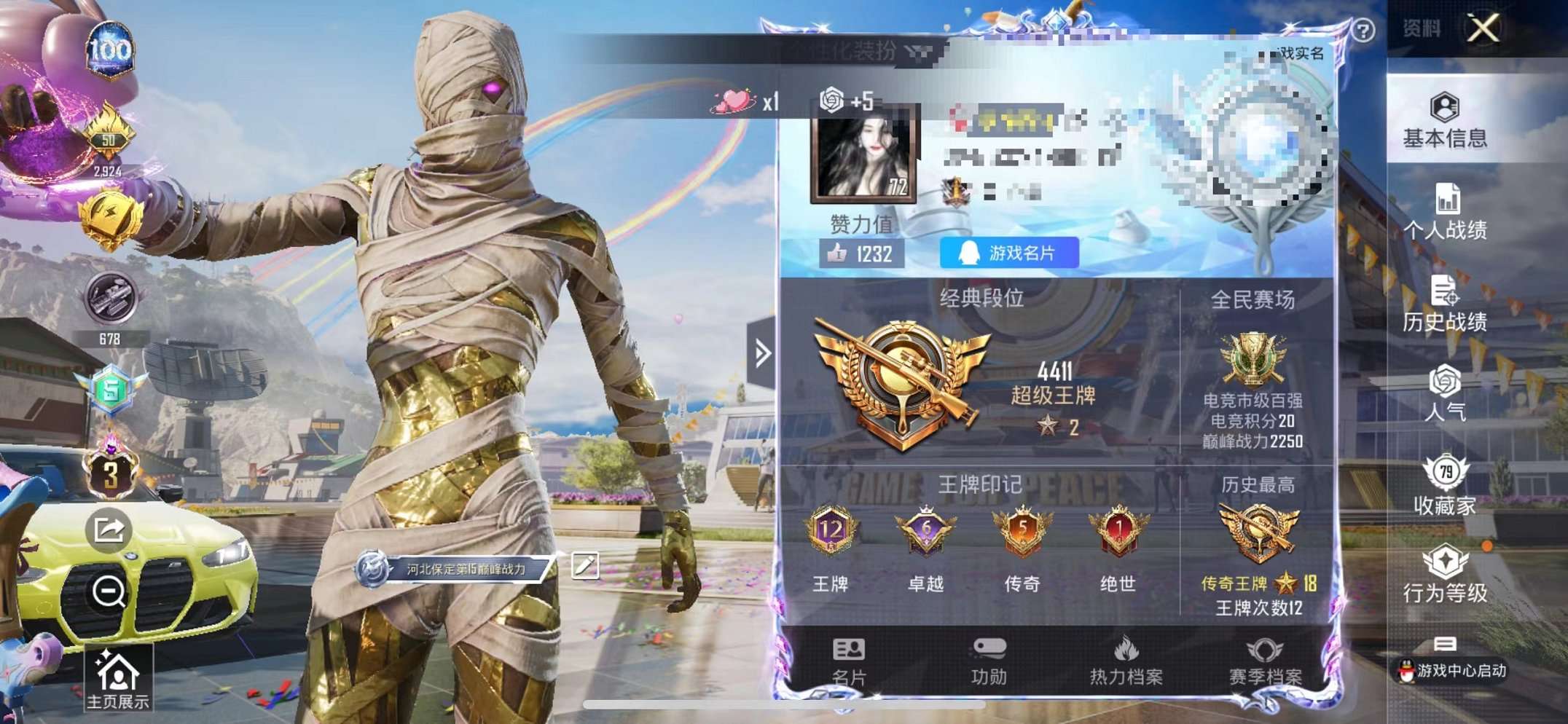 HPQM3160665和平精英账号详情图1