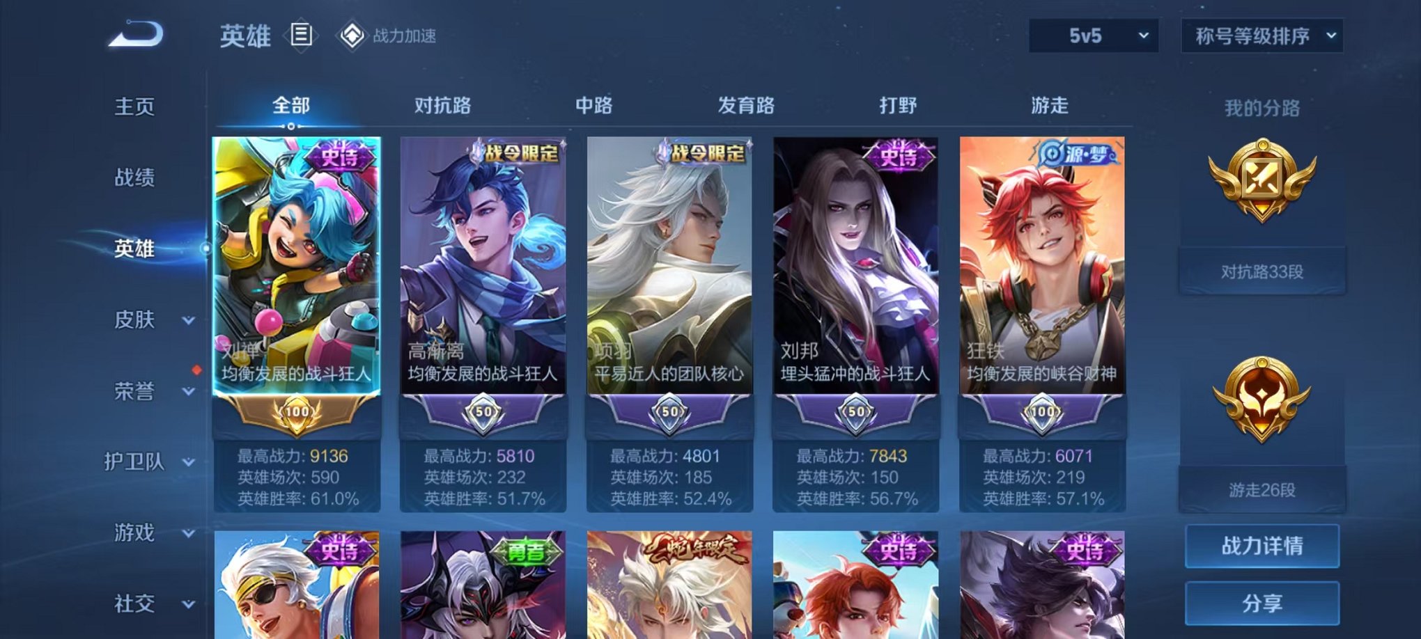WZQM3103400王者荣耀账号详情图5