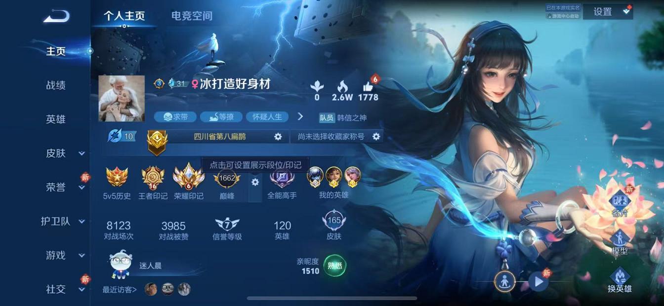 王者荣耀账号苹果QQ肤】小国标五十强万战扁鹊12600 万战金标桑启11218 6金标 苹果QQ-120英雄-165皮肤