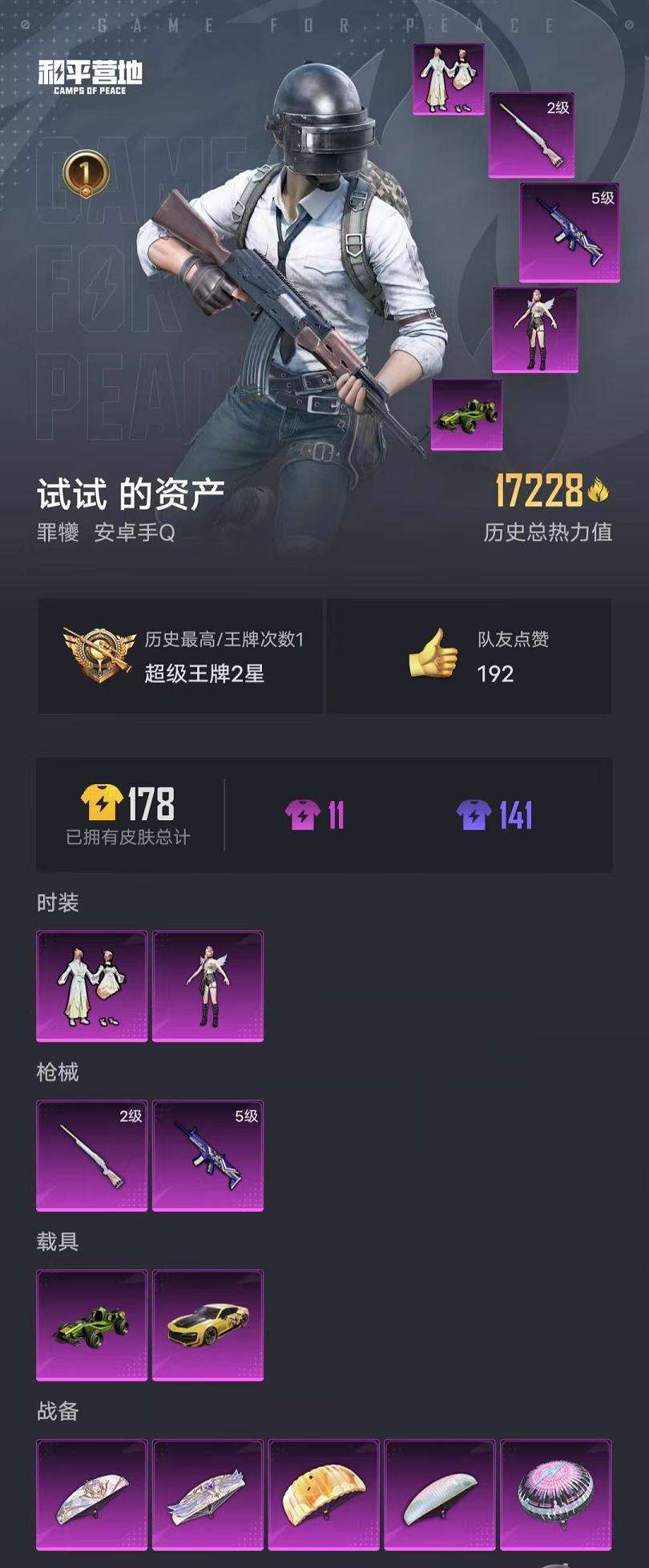 HPQM3261236和平精英账号详情图2 HPQM3261236和平精英账号详情图2