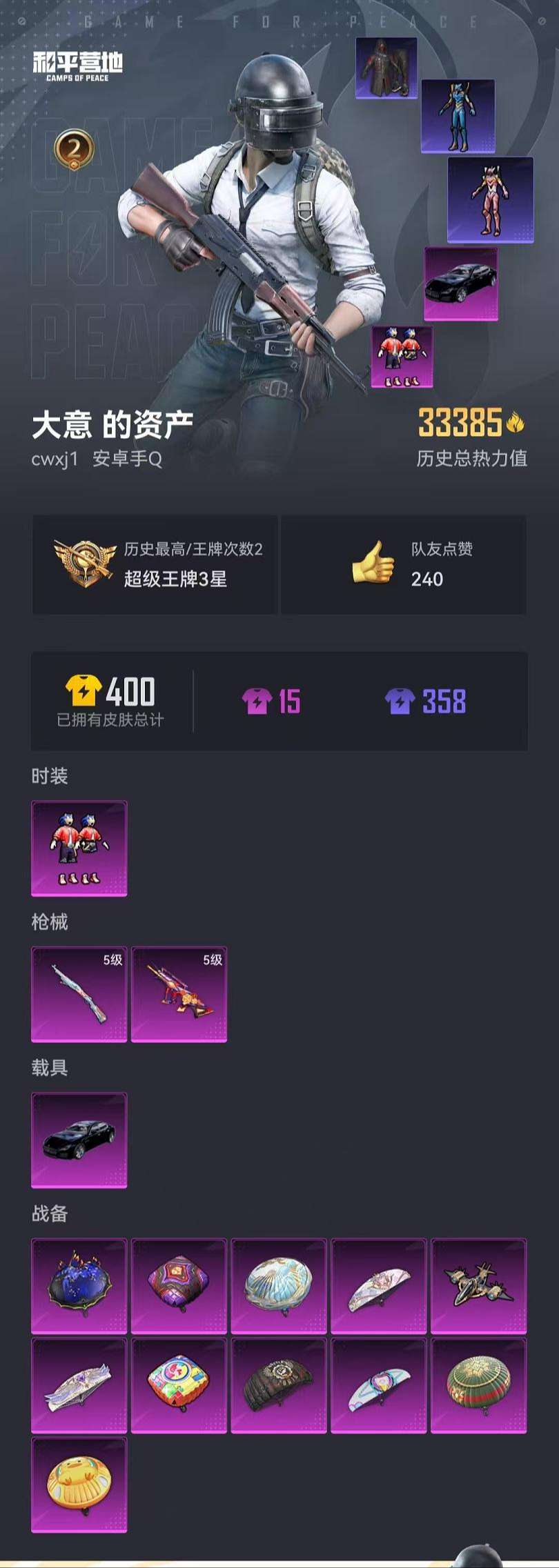HPCMW3305038和平精英账号详情图20 HPCMW3305038和平精英账号详情图20
