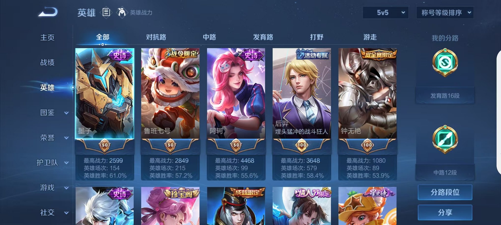 WZCMW3416340王者荣耀账号详情图2