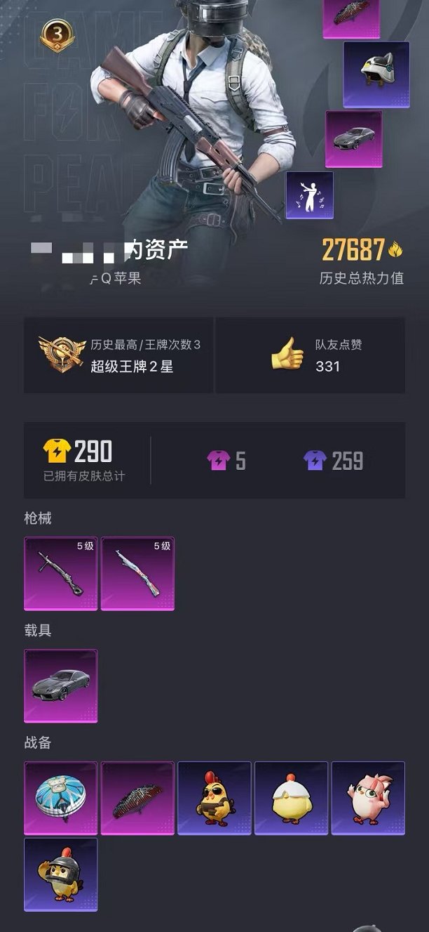 HPCMW3424146和平精英账号详情图21 HPCMW3424146和平精英账号详情图21