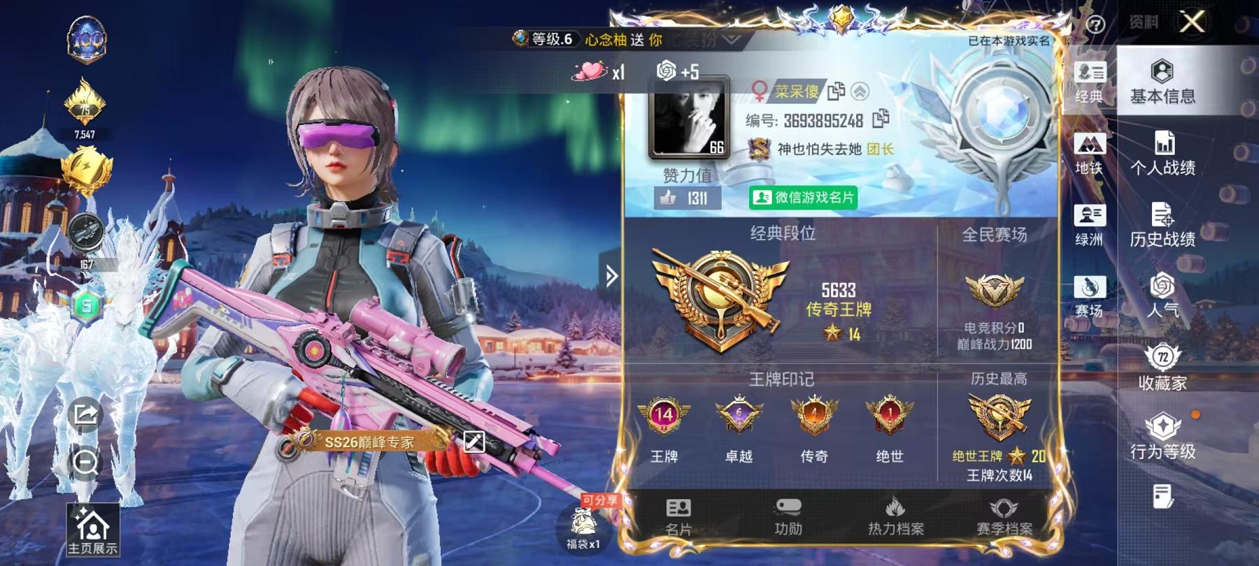 和平精英账号安卓微信1载具-166套装-235枪皮-可二次【AUG星梦奇缘6粉装11特效枪1载具】 安卓V区-73510