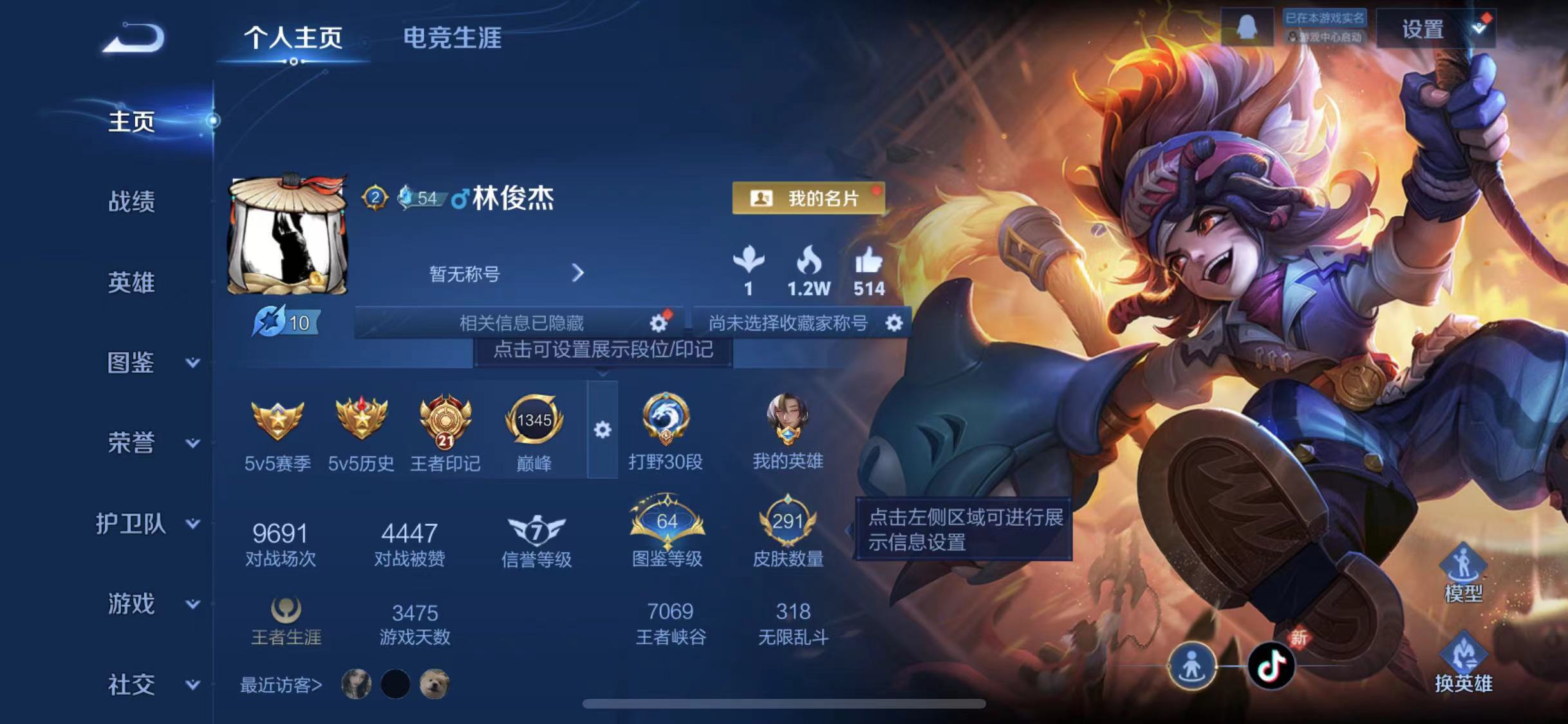 王者荣耀账号苹果QQ127英雄-291皮肤-【凤求凰白虎志291皮肤1水晶2星元18传说】苹果QQ-127英雄-291皮