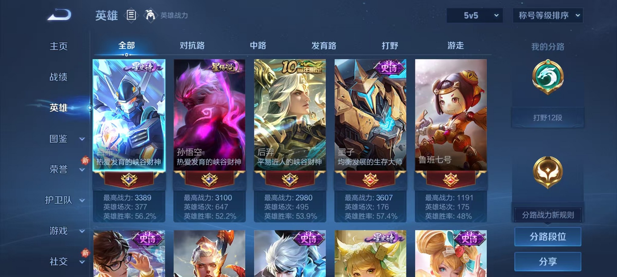 WZCMW3405494王者荣耀账号详情图2 WZCMW3405494王者荣耀账号详情图2