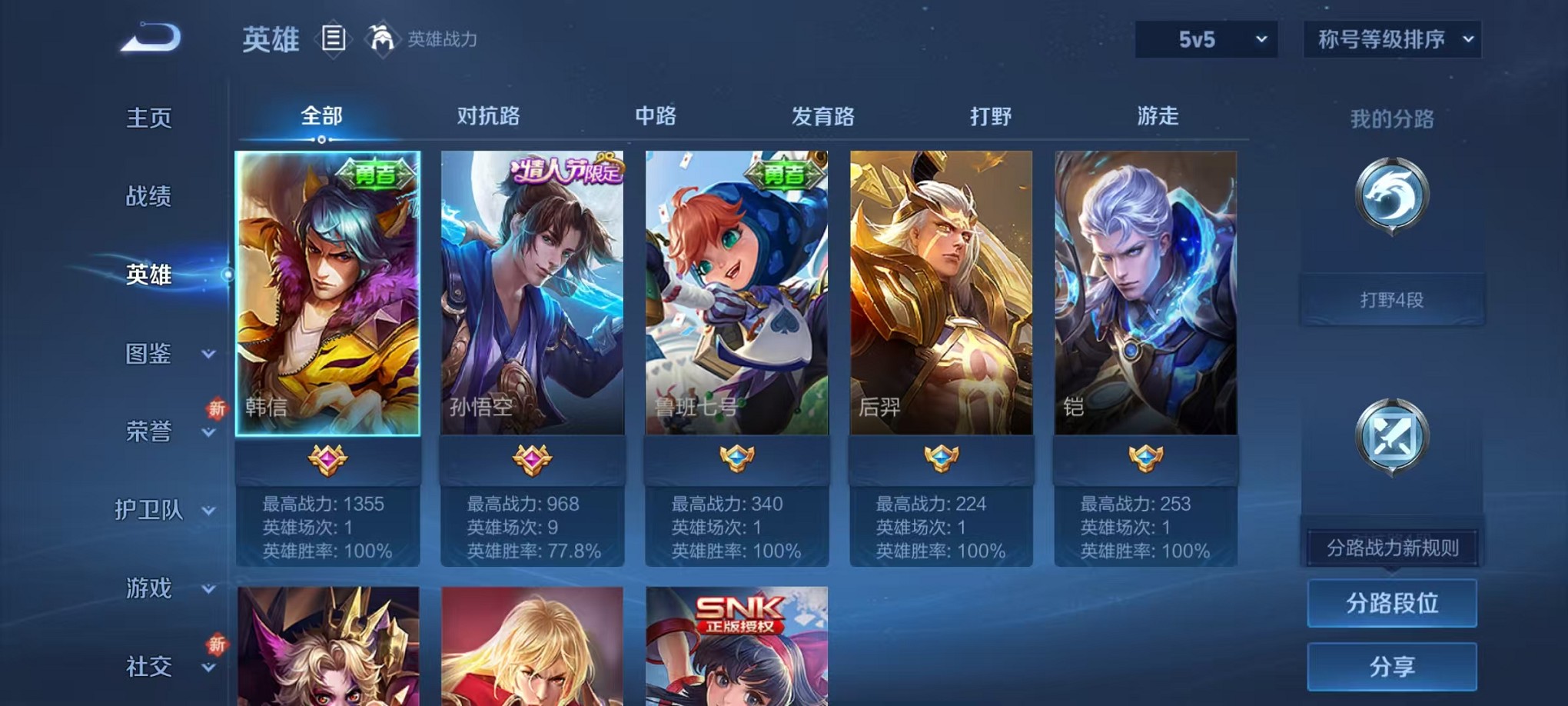 WZCMW3427290王者荣耀账号详情图2