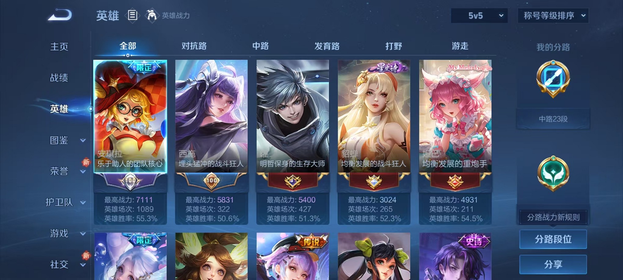 WZCMW3427845王者荣耀账号详情图3 WZCMW3427845王者荣耀账号详情图3