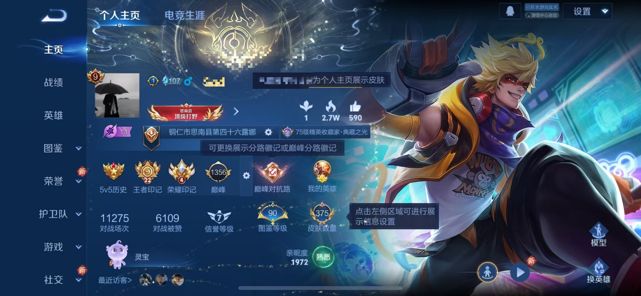 王者荣耀账号苹果QQ125英雄-375皮肤-【V9 37传说375皮肤3典藏2星元1珍品1金标 可秒换绑】苹果Q-125