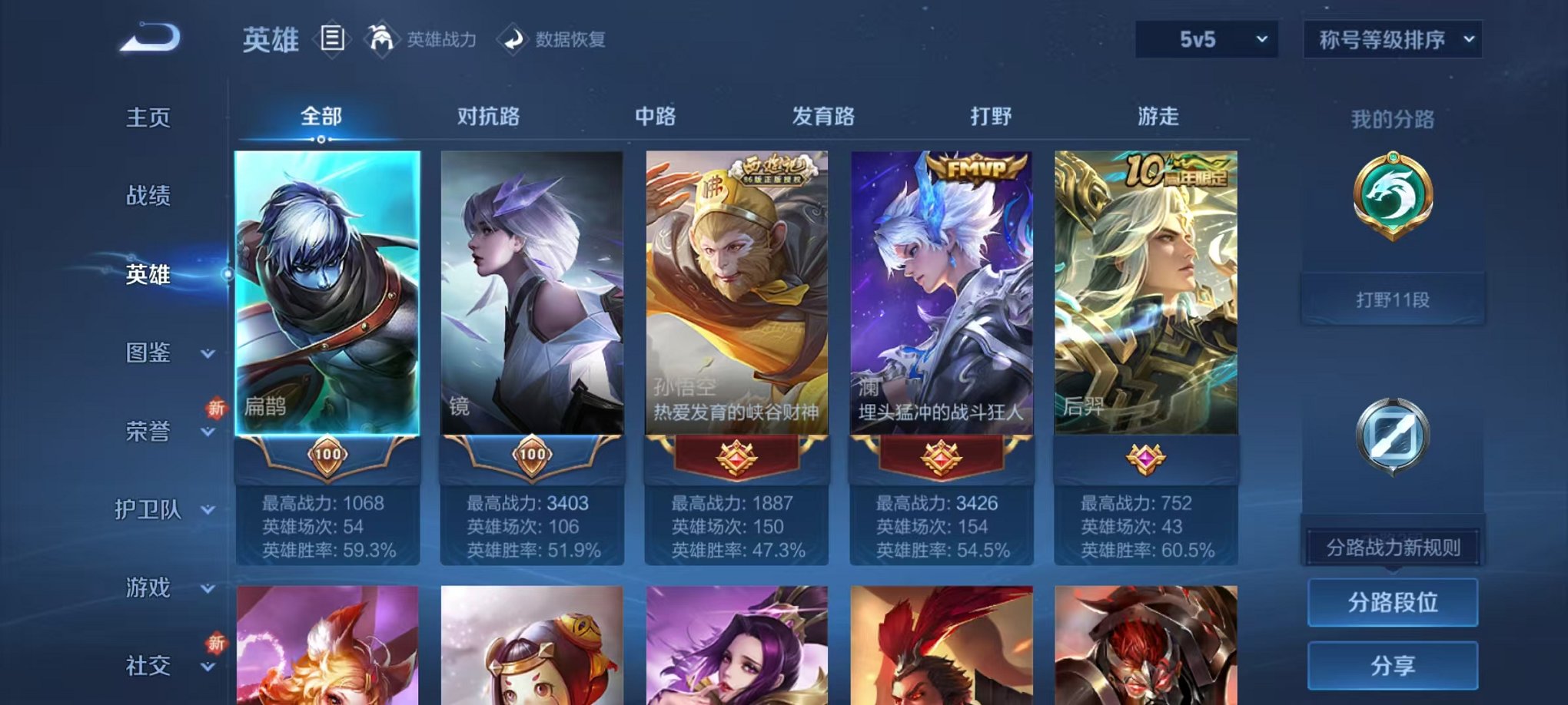 WZCMW419233王者荣耀账号详情图2