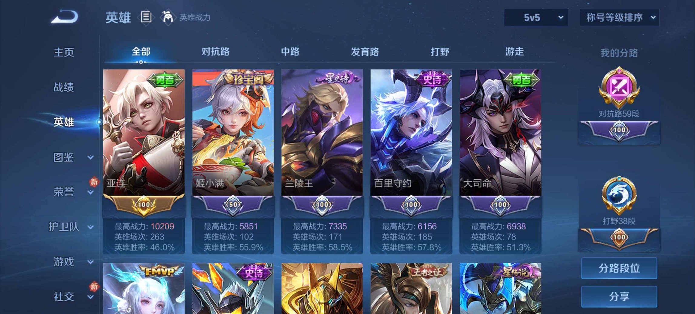 WZLX4273810王者荣耀账号详情图3