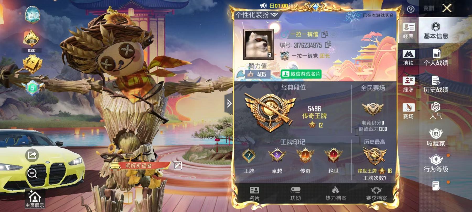 和平精英账号安卓微信可二次【图卡盟3级1红装8粉装8特效枪6载具】 安卓V区-56408热力值-85套装-144枪皮 【