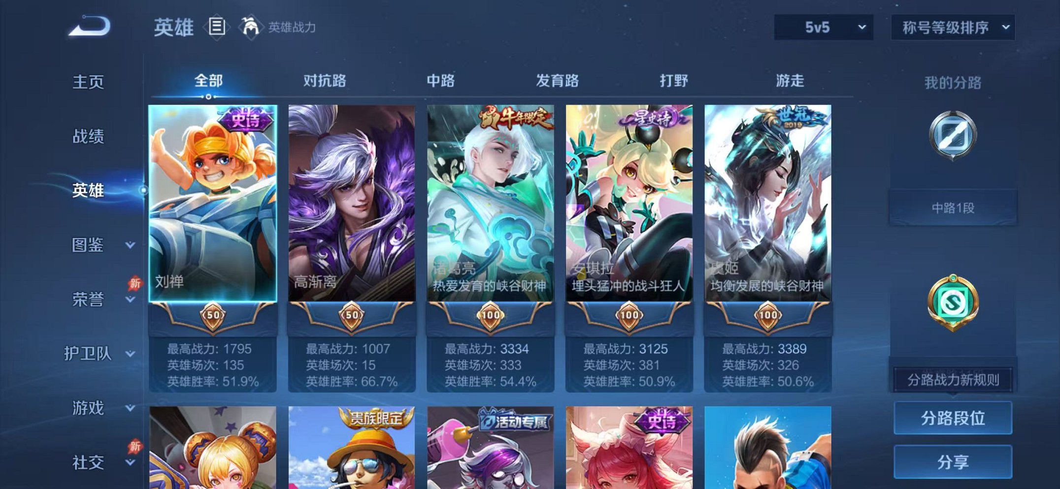 WZLX4290385王者荣耀账号详情图2 WZLX4290385王者荣耀账号详情图2