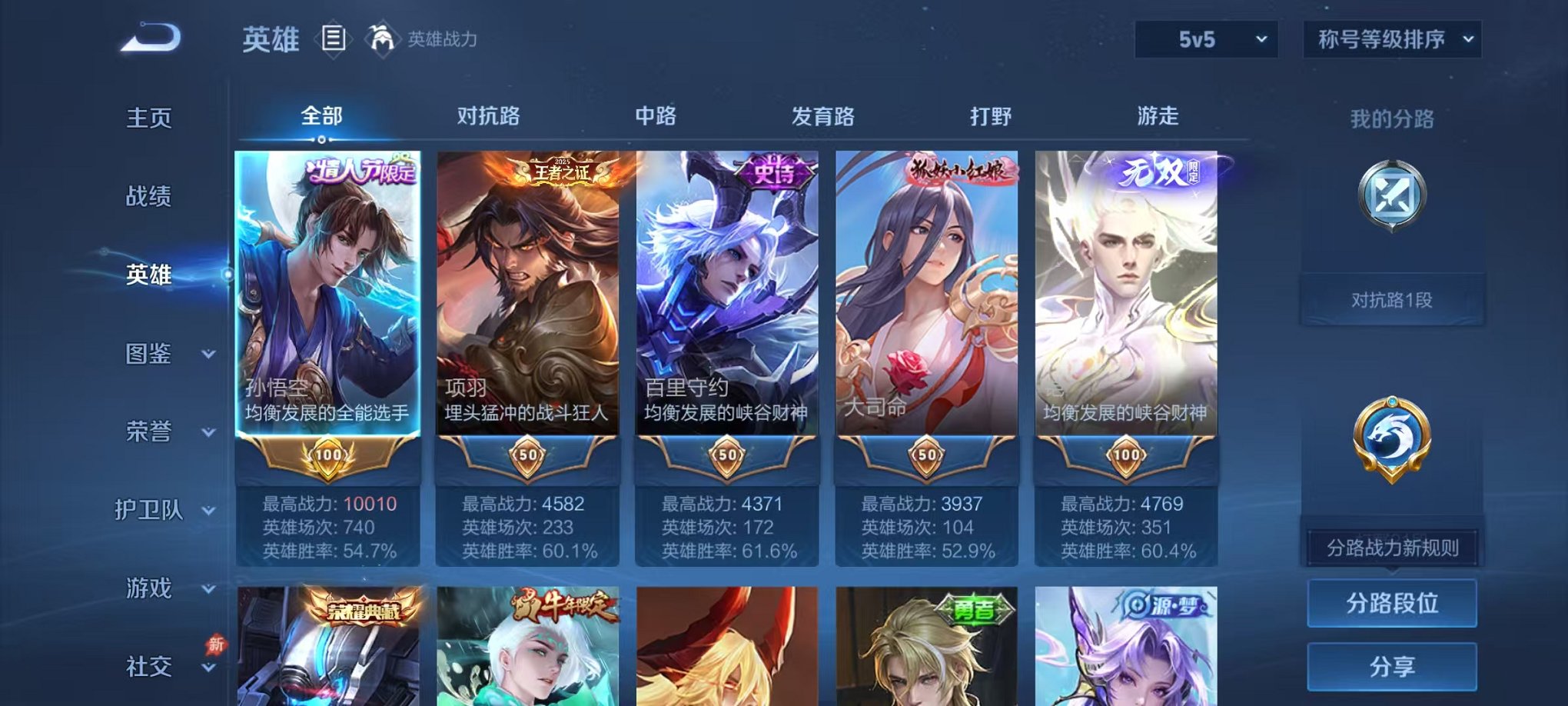 WZLX4302650王者荣耀账号详情图3