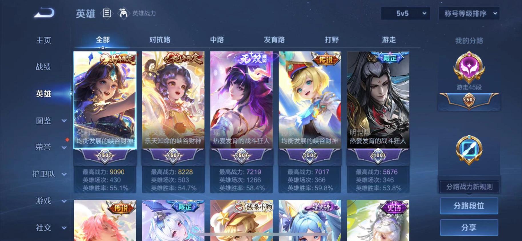 WZLX4309019王者荣耀账号详情图2