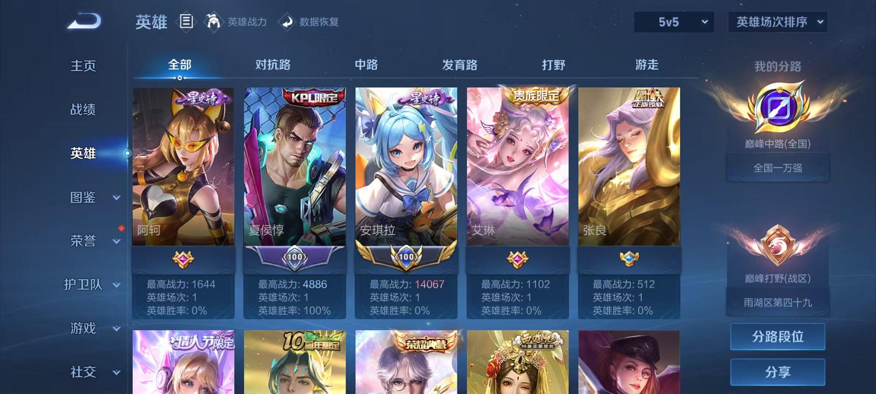 WZLX4309055王者荣耀账号详情图6