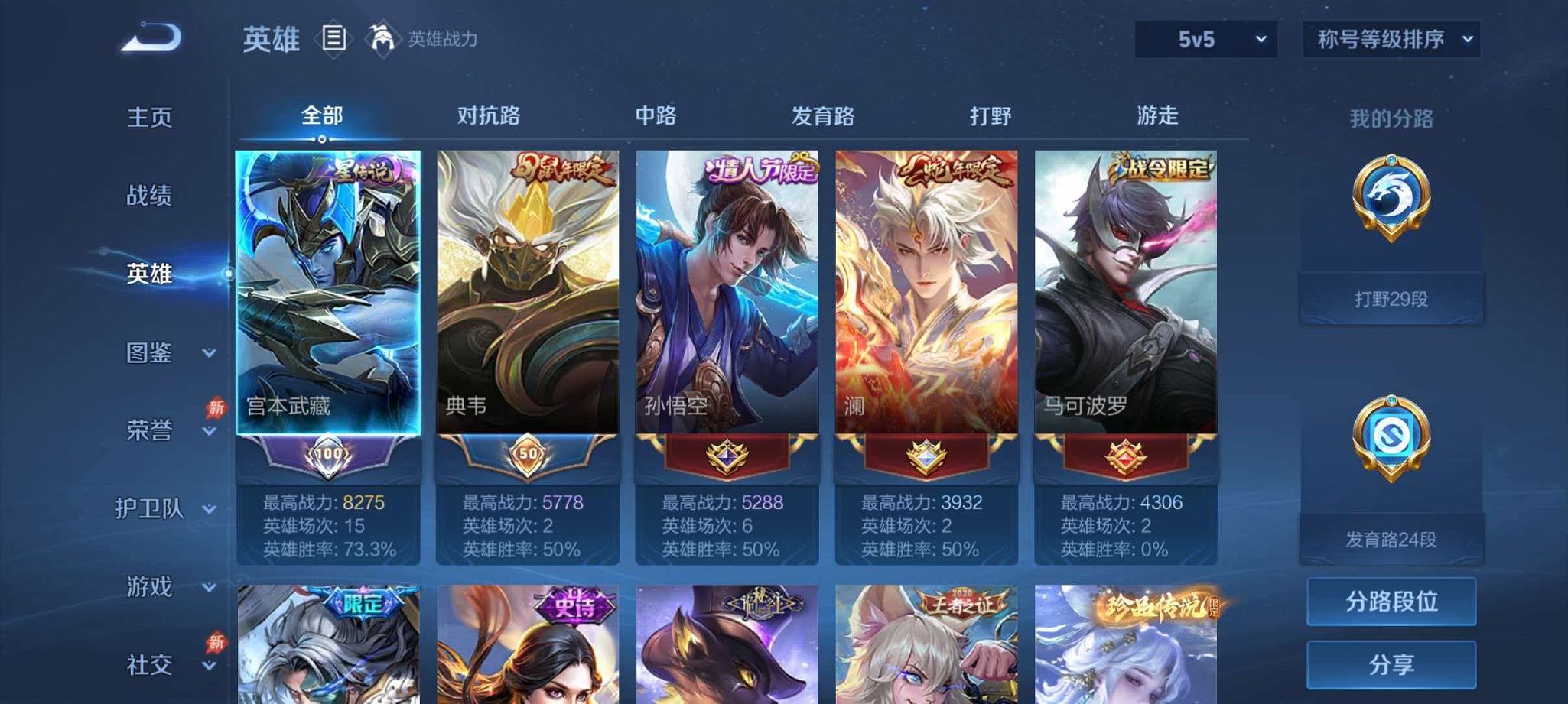 WZLX4322401王者荣耀账号详情图2