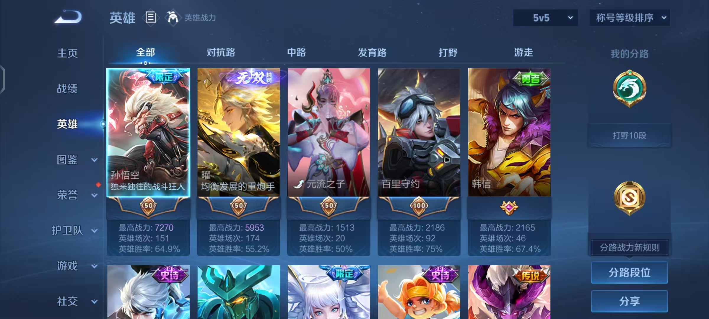 WZLX4343879王者荣耀账号详情图3