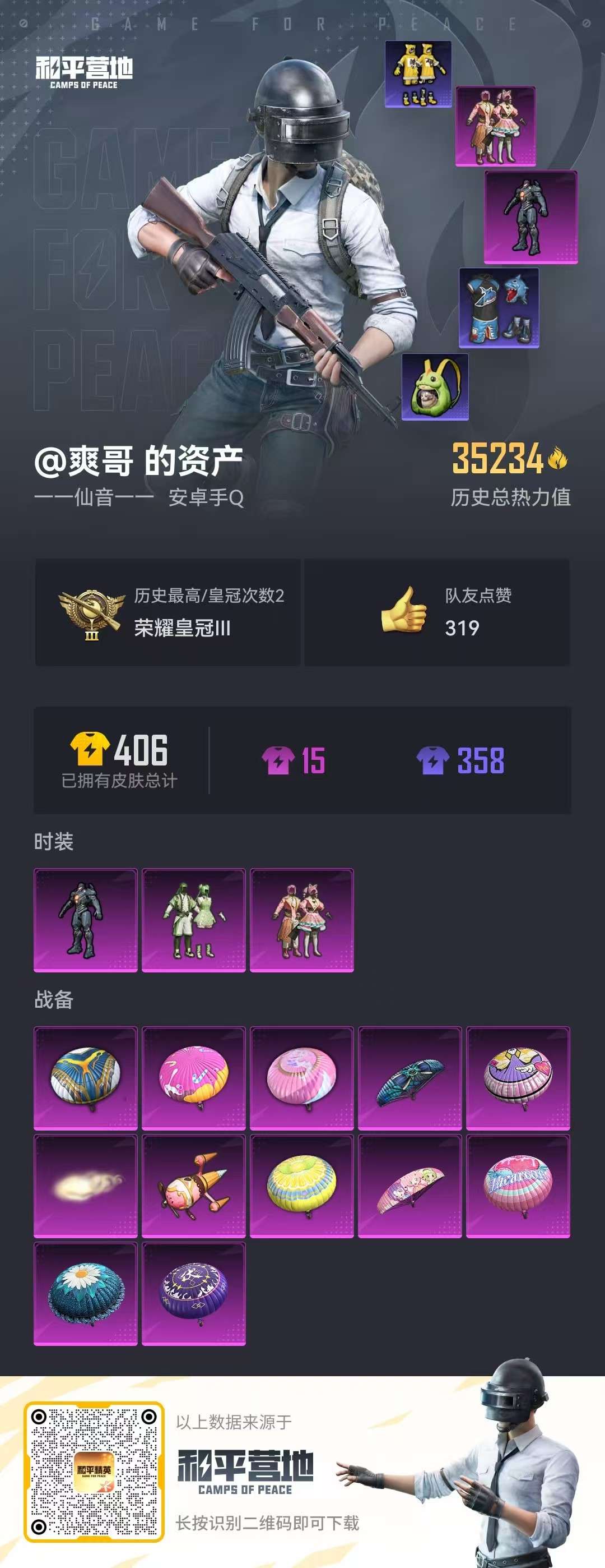 HPCMW3297814和平精英账号详情图2
