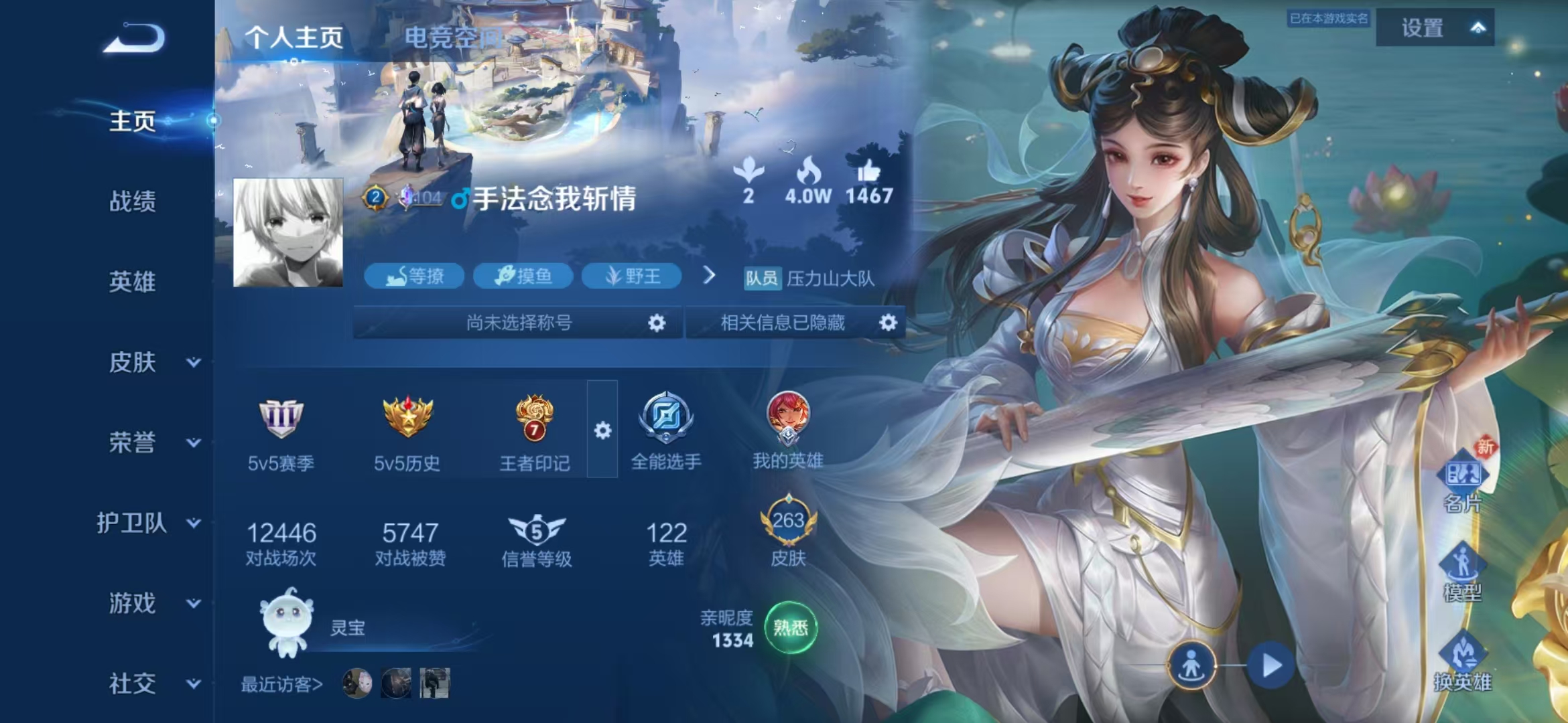 王者荣耀账号安卓QQ122英雄-263皮肤-【白虎志至尊宝263皮肤2典藏9传说】安卓QQ-122英雄-263皮肤【2水