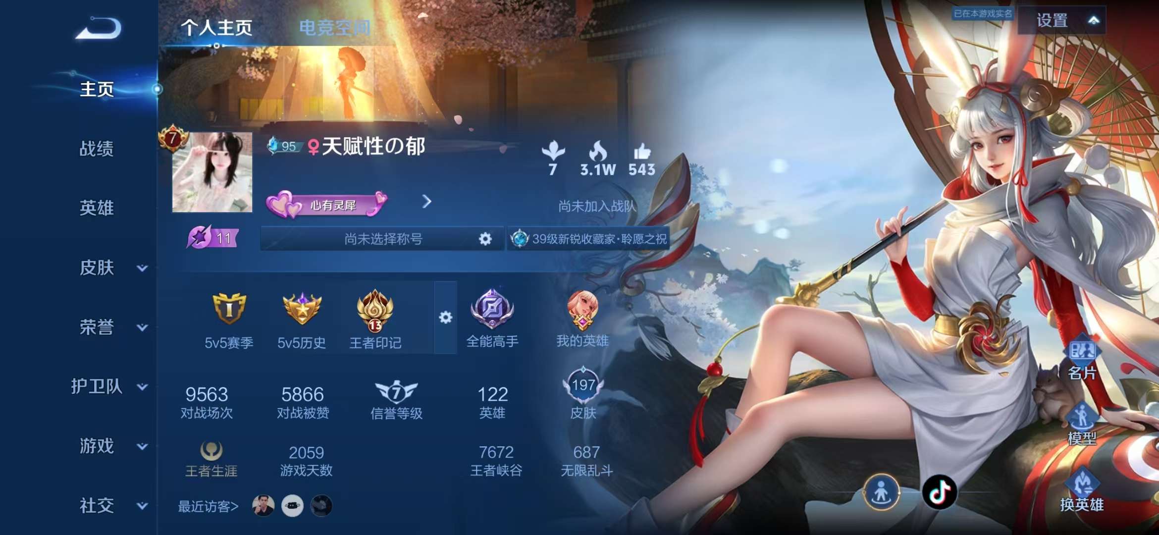 WZQM3185800王者荣耀账号详情图1 WZQM3185800王者荣耀账号详情图1