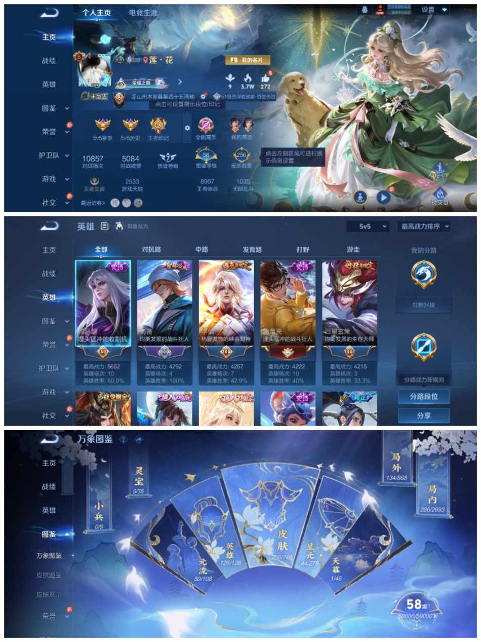 王者荣耀账号安卓QQ126英雄-256皮肤-【1水晶1星元12传说白虎志】安卓QQ-126英雄-256皮肤【1水晶】 拾