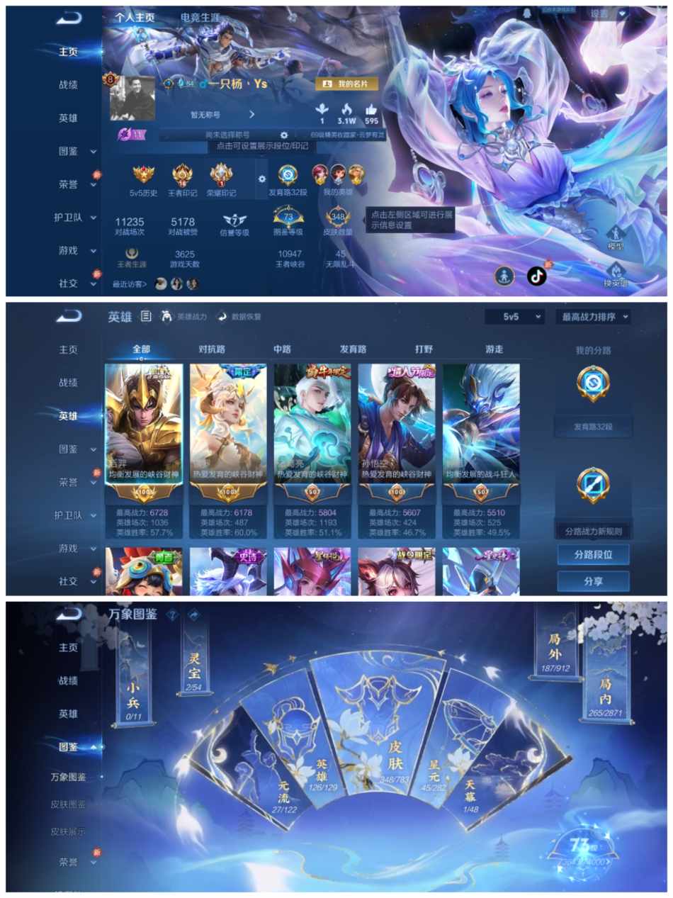 王者荣耀账号安卓QQ126英雄-348皮肤-【2水晶1无双1星元13传说】安卓QQ-126英雄-348皮肤【2水晶】 幻阙歌 鸣剑·曳影【无双皮肤】碎月剑心【星元皮肤】未来机甲【传说皮肤】炽翼辉光 山海·炽霜斩 无尽星芒